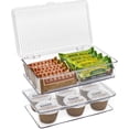 thumbnail image 1 of Sorbus Organizer Bins with Attached lids | Kitchen Pantry Organization Storage Bins, Small Clear Storage Box for Fridge | Food Storage Containers for Organizing, Cabinet Organizers (2-Pack, Small), 1 of 7