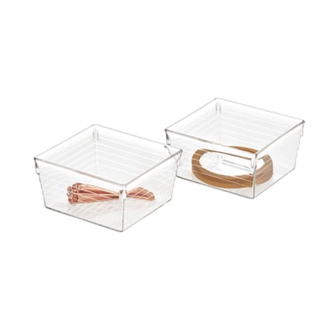 Clear Plastic Set of 3 Drawer Organizers Walmart com