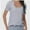 greystripe, variant on Womens Summer Tops Casual Square Neck Short Sleeve T Shirts