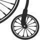 thumbnail image 4 of Rueda de bicicleta Arte de pared de metal Sala de estar Dormitorio Estudio Baño Decoración Decoraciones interiores y exteriores Wa Negro, Negro, 4 of 5