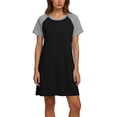 thumbnail image 4 of Diufon Nursing Dresses Breastfeeding 3 in 1 Labor/Maternity/Nursing Short Sleeve Round Neck Maternity Nightgown, 4 of 9