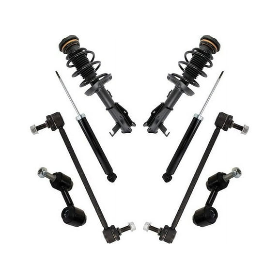 Front and Rear Shock Strut Coil Spring Sway Bar Link Kit 8 Piece - Compatible with 2016 Chevy Malibu Limited
