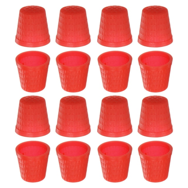 Unique Bargains Sewing Thimble Plastic Sewing Thimble Finger Protector, Red 50 Pack