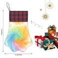 thumbnail image 2 of Dog Paw Decorative Socks 17x11.8in Top With A Strap Design For Easy Hanging For Festive Christmas Party Decorations Lightgreen Tie Dye Background Rainbow Colors, 2 of 8