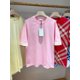 thumbnail image 4 of Camiseta de manga corta de color sólido informal con cuello redondo y decoración de rayas clásicas con puños de caballero de alta calidad de verano, 4 of 4