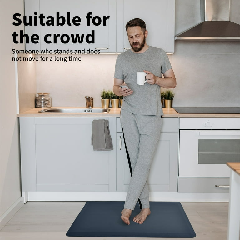 Anti-Fatigue Kitchen Mats - Comfortable Non-Slip PVC Floor Mats, Ergo-Foam Cushion  Stand