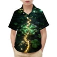 thumbnail image 7 of hengsof Children's Button Down Shirt with Novel Print Fashionable Short Sleeve Shirt Pocket Shirt, 7 of 7