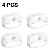 4 Pcs Night Light Dusk To Dawn Sensor, Auto Night Lights Suitable For Bedroom, Bathroom, Toilet, Stairs, Kitchen, Hallway, Kids, Adults, Compact Night