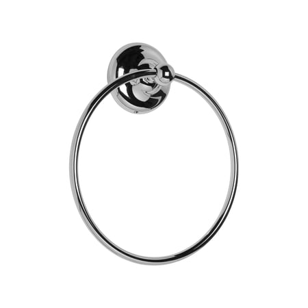 Croydex Grosvenor Flexi-Fix Screw or Glue Towel Ring, Chrome