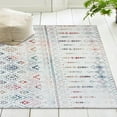 ReaLife Rugs Machine Washable Printed Moroccan Ivory Multi Ecofriendly Recycled Fiber Area