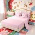 thumbnail image 3 of Manfei Winter Holiday 7-Piece King Bedding,Festive Xmas Pink Christmas King Bed in a Bag,Pink Reversible, 3 of 7