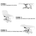 thumbnail image 3 of Artist Hand Electrical Facial Bed Removable Massage Table Beauty Bed Tattoo Chair with 2 Motors, Adjustments, Hand&Foot-Operated (White), 3 of 10