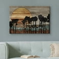 thumbnail image 3 of PixonSign Canvas Print Wall Art Forest Tree Mountain Range Nature Wilderness Woodblock Illustrations Decorative Multicolor Landscape Wood Panels Country/Farmhouse - 12"x18", 3 of 5