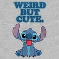 thumbnail image 2 of Girl's Lilo & Stitch Weird but Cute Graphic Tee Athletic Heather Medium, 2 of 5