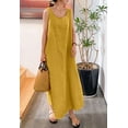 thumbnail image 2 of Chouyatou Women's Summer Casual Sleeveless Cotton Sun Dress Maxi Tunic Tank Beach Dress with Pocket, 2 of 4