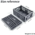 thumbnail image 4 of Collapsible Storage Bin/Containe， Transfer box,crate Transit storage of various items (Gray 23.6" L x 15.7" W x 8.6" H-two), 4 of 6