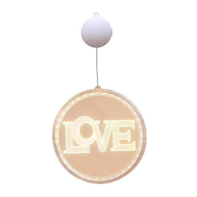 Lámpara de noche 3D para San Valentín, ideal como regalo o decoración de pared. Adorno con luz nocturna 3D. AMOR 24cm