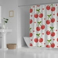 thumbnail image 3 of FREEAMG Bath Curtains Shower Curtain Cherry Fruit Bathroom Waterproof Machine Washable Fabric Decor Shower Curtains for Bathroom, 66x72 inch, 3 of 6