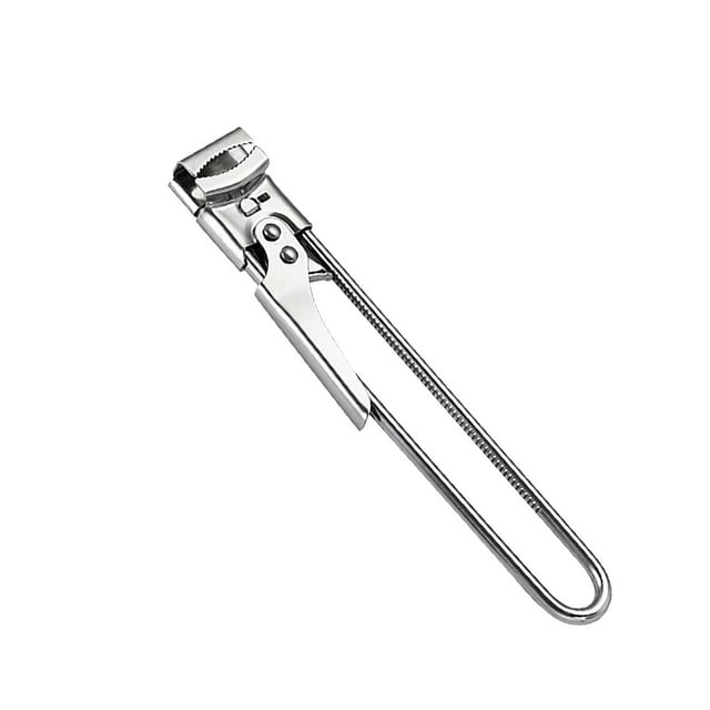 Outil de Cuisine Polyvalent Réglable en Acier Inoxydable, Multifonction, Réglable pour une Utilisation Sans Effort, pour Divers Ouvre-Couvercle, à Piles, pour Petites Bouteilles, Porte-Bouchon Ouvre-Cartouches, 5 Capuchons de Bouteille d'Eau