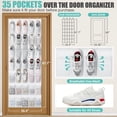 thumbnail image 2 of Organizador de zapatos Tiblue con 35 bolsillos de malla, color blanco, 2 of 8