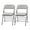 2-pack - Fabric White, variant on Amazing for less Pack of 2 (Fabric/Vinyl) Steel Frame Metal Foam Padded Folding Chairs (Black, Gray, White) (2-Pack - Vinyl Gray)