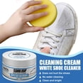 thumbnail image 1 of Xihbxyly Crema para Limpiar Zapatos Blancos, Potente Quitamanchas, Bálsamo Sin Agua para Zapatos de Cuero y Zapatillas de Lona, Descontaminación Eficaz, Fácil de Usar, 1 Crema + 1 Esponja, 7 X 7 X 4,, 1 of 2