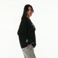 thumbnail image 3 of Women's The Wild Collective  Black Detroit Lions Rock Crystal Oversized Crewneck Sweatshirt, 3 of 4
