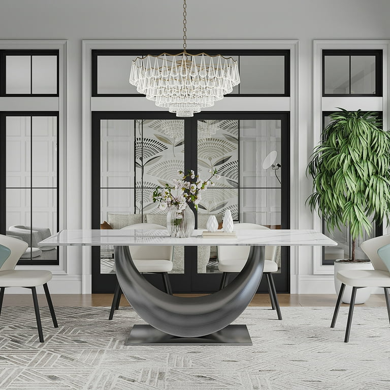 Contemporary dining room sets for 8 discount