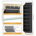 thumbnail image 6 of Over The Door Shoe Organizer Storage Fit 16-24 Pairs Hanging Shoe Rack Organiser for Closet Door, Deep Pocket Shoe Holder for Sneakers,Boots Storage(1 Pack Black), 6 of 6