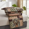 Jessy Home Full Size Rustic Lodge Bedding, Moose & Pine Tree Design