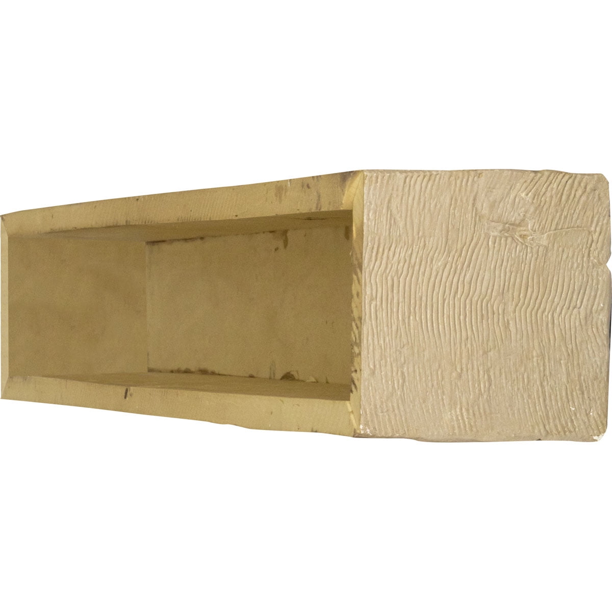 Ekena Millwork 6"H x 6"D x 72"W Riverwood Faux Wood Fireplace Mantel, White Washed