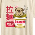 thumbnail image 2 of Instant Message - Ramen Pug - Women's Short Sleeve Graphic T-Shirt, 2 of 6