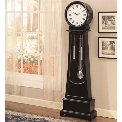 Coaster Grandfather Clock in Black