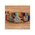 thumbnail image 1 of Pulsera de piedra imperial tejida a mano con cordón de mano, estilo retro artístico y creativo, 1 of 6