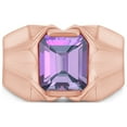 thumbnail image 2 of AFFY 8x10 mm Simulated Birthstone Men's Ring Alexandrite In 14K Rose Gold Plated 925 Sterling Silver. Ring Size 12, 2 of 6