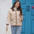 thumbnail image 3 of Eternatastic Women's Puffer Jacket Lightweight Quilted Padded Coats Winter Button Down Outwear with Pockets, 3 of 7