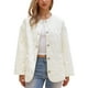 thumbnail image 1 of CHAQUETA PUFFER ELEGANTE INSPIRE CHIC PARA MUJERES, DE MANGA LARGA, CON BOTONES A PRESIÓN, CHAQUETAS DE PLUMÓN, TAMAÑO M, BLANCA, 1 of 6