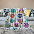 thumbnail image 2 of COMIO Owl Blanket, Soft Warm Fuzzy Plush Blanket, Smooth Cozy Flannel Throw Blanket for Bed/Couch/Office/Camping, 2 of 6