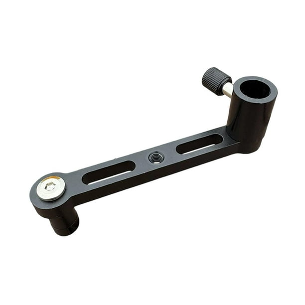 Caja de pesca de aleación de aluminio con soporte de extensión, equipo portátil y ajustable. Negro