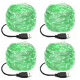 thumbnail image 3 of Paquete de 4 luces LED de hadas con enchufe USB, luces de cadena de cobre para decoración de árboles de Navidad, fiestas, bodas y habitaciones interiores, 3 of 5