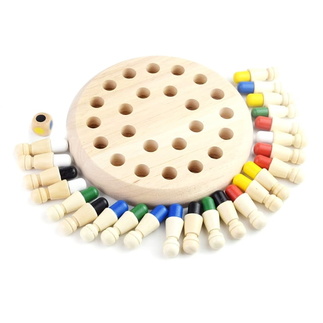Niños madera 3D memoria partido palo ajedrez juego divertido bloque tablero juguetes educativos Tmvgtek juguetes de los niños