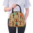 thumbnail image 3 of Horeoi Dancing African Women Pattern Large Insulated Lunch Bag for Work, School, Picnic - Waterproof, Durable Oxford Cloth, Comfortable Handle-Black, 3 of 9