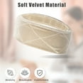 thumbnail image 4 of Unique Bargains 2pcs Fastener Band, Velvet for Securing Wigs,Adjustable, No Slip, Hold Hair Back Beige, 4 of 7