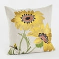 thumbnail image 2 of Saro Lifestyle Embroidered Floral 18 inch Throw Pillow Orange, 2 of 3