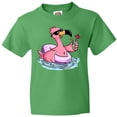 thumbnail image 3 of Inktastic Flamingo with Sunglasses Pool Float and Drink Youth T-Shirt, 3 of 5