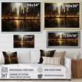 thumbnail image 4 of Designart "New York Nighttime Urban Shade I" City Buildings Floater Framed Canvas Wall Art, 4 of 5