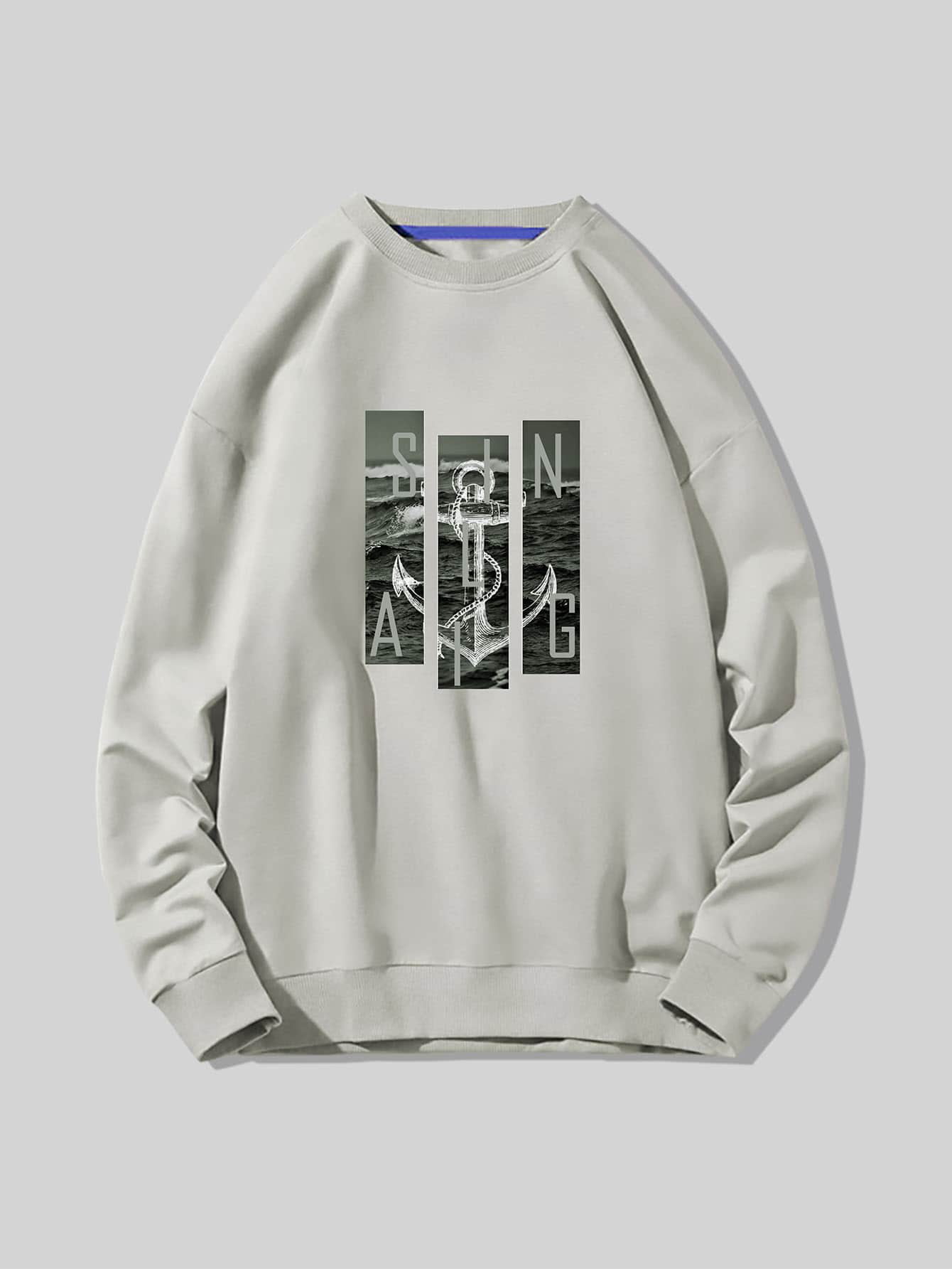 Anchor Inc. Reflective Letter Crew Sweat