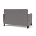 thumbnail image 3 of Siena Lounge Lobby Reception Waiting Loveseat / Walnut Wood Legs / Light Gray, 3 of 5
