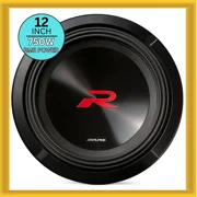 Alpine R-Series R2-W12D2 Car Subwoofer, Black, 12”