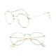 thumbnail image 1 of Gafas Vintage para hombre y mujer, anteojos con montura metálica, gafas redondas, lentes transparentes, ópticas, 1 of 4